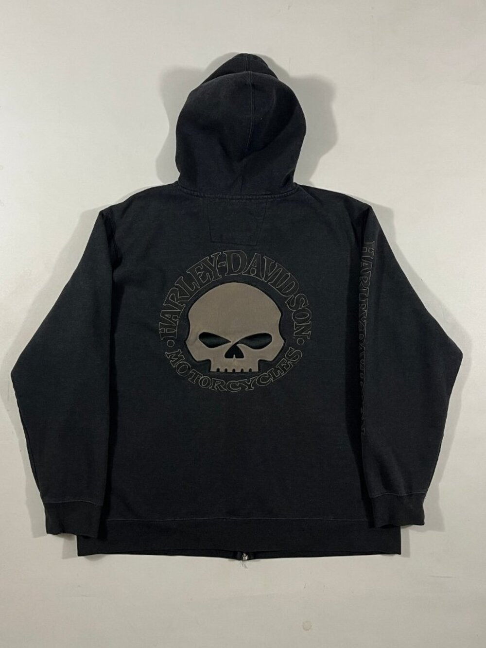 Harley-Davidson Willie G Skull Black Full Zip Hoodie Motorcycles